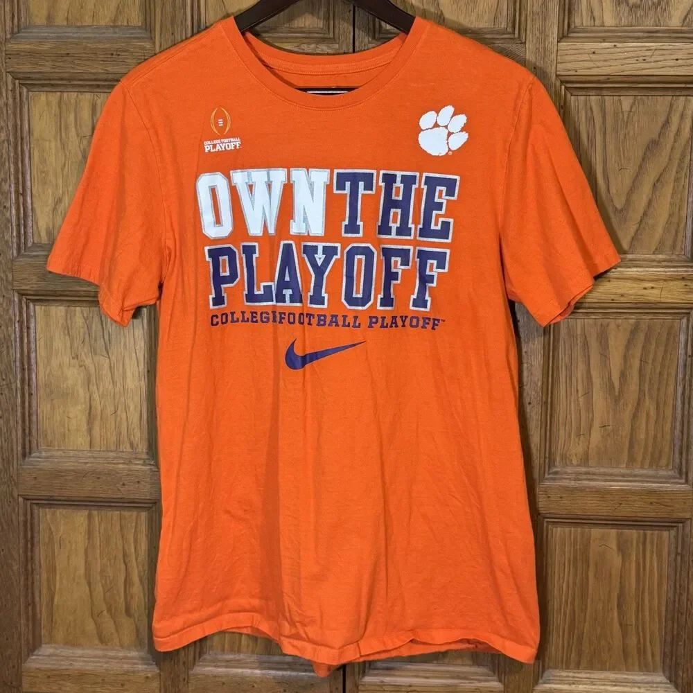 Clemson Tigers College Football Playoff T-Shirt Own The Playoff Large Orange